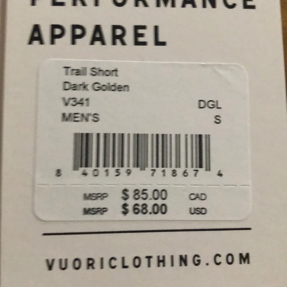 NWT ⛰ Vuori | Trail Short - Dark Golden - Picture 13 of 14